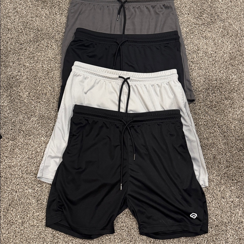 Amazon Men's Athletic Shorts - Black, Gray, White